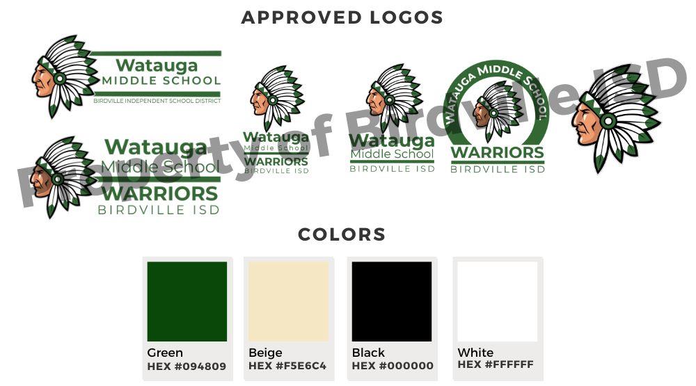 Birdville ISD logos and approved colors. Contact district for logos and details. 